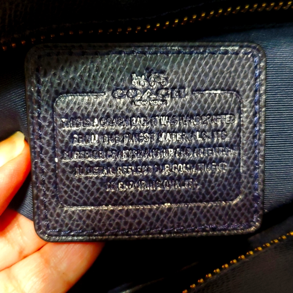 Coach Dark Blue Leather Baby Tote Bag💙 - Picture 13 of 16